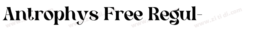 Antrophys Free Regul字体转换
